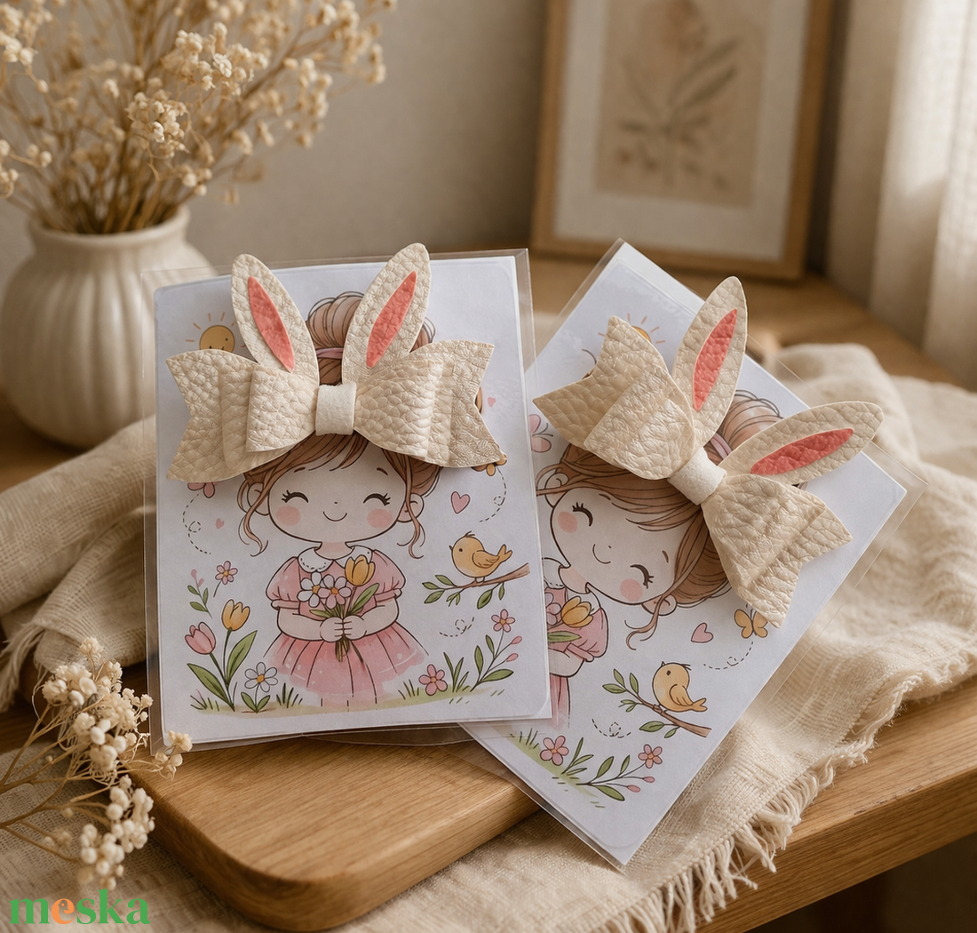 Nyuszi hajcsat - ruha & divat - hajdísz & hajcsat - hajdísz - Meska.hu