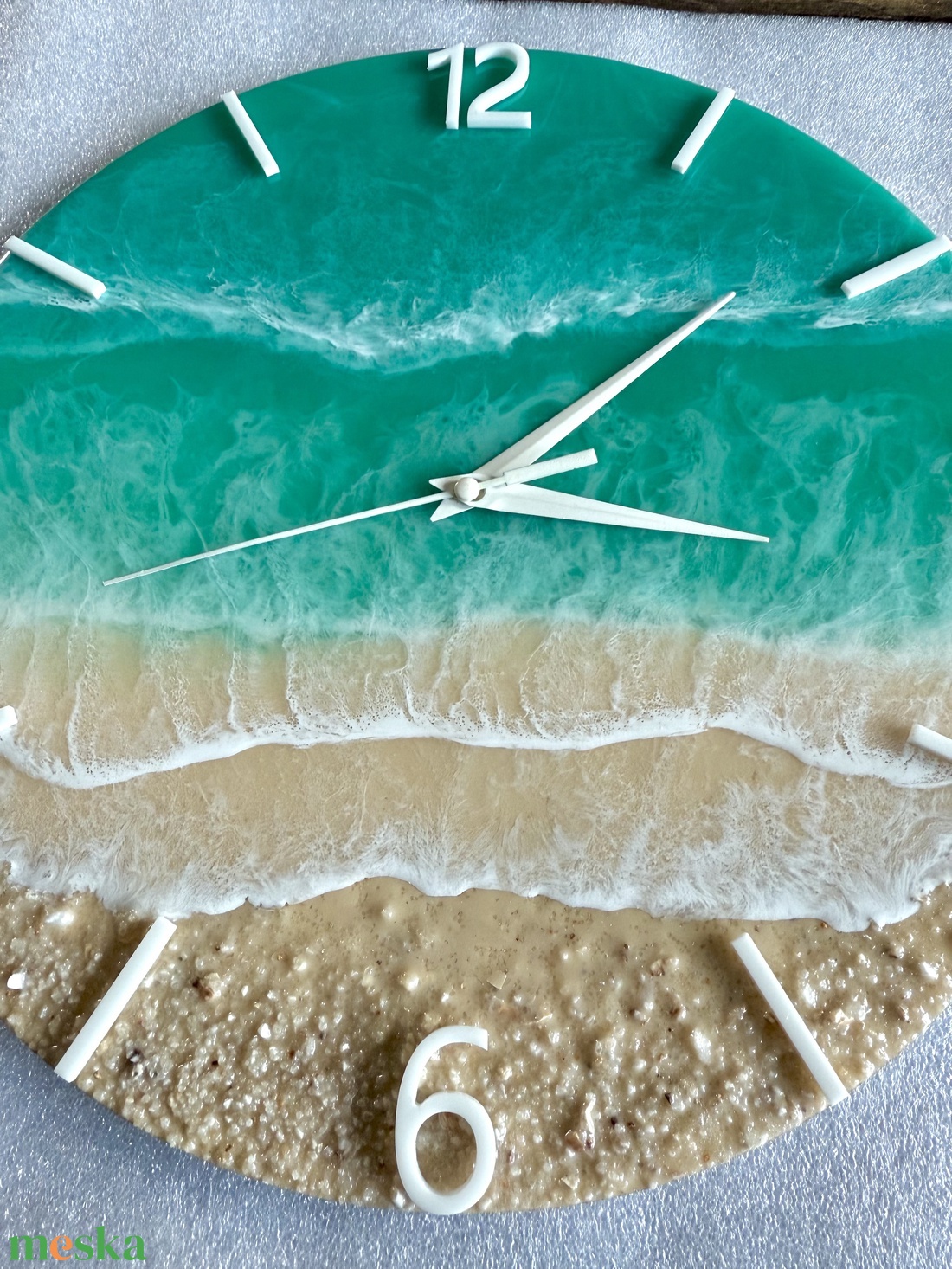 Epoxy tengerpart hatású falióra 30cm - otthon & életmód - dekoráció - fali és függő dekoráció - falióra & óra - Meska.hu Epoxy tengerpart hatású falióra 30cm - otthon & életmód - dekoráció - fali és függő dekoráció - falióra & óra - Meska.hu