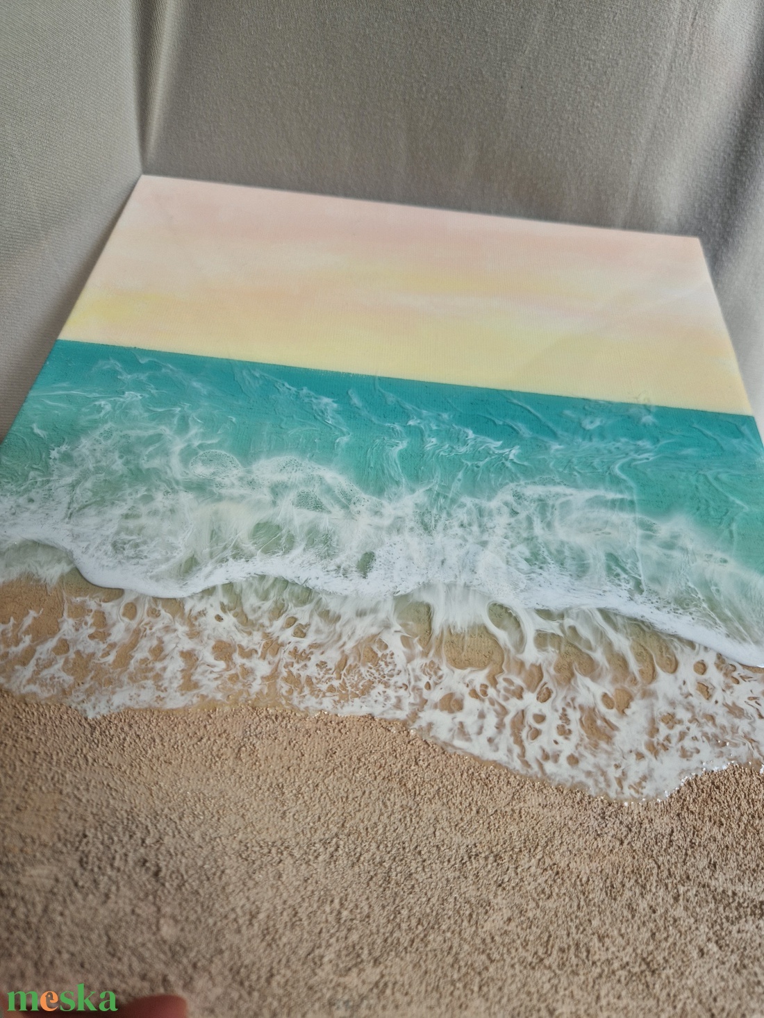 Naplemente, epoxy tengerpart - művészet - festmény - festmény vegyes technika - Meska.hu Naplemente, epoxy tengerpart - művészet - festmény - festmény vegyes technika - Meska.hu