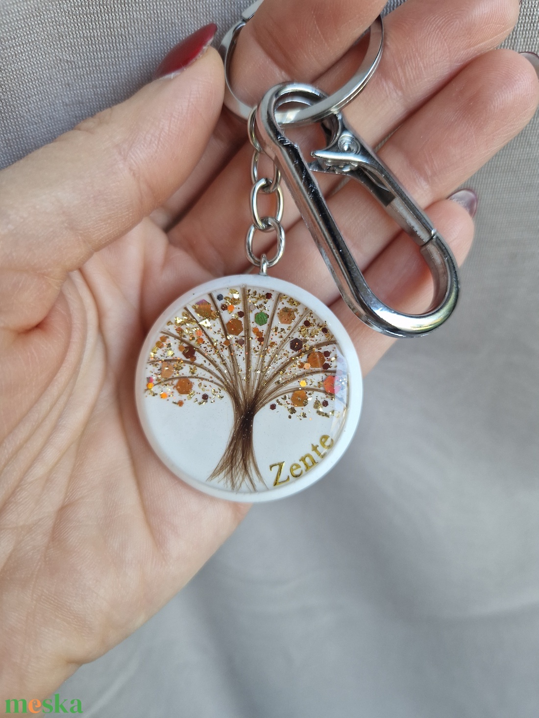 Hajtincses emlékőrző életfa kulcstartó  - ékszer - ékszerszett - Meska.hu