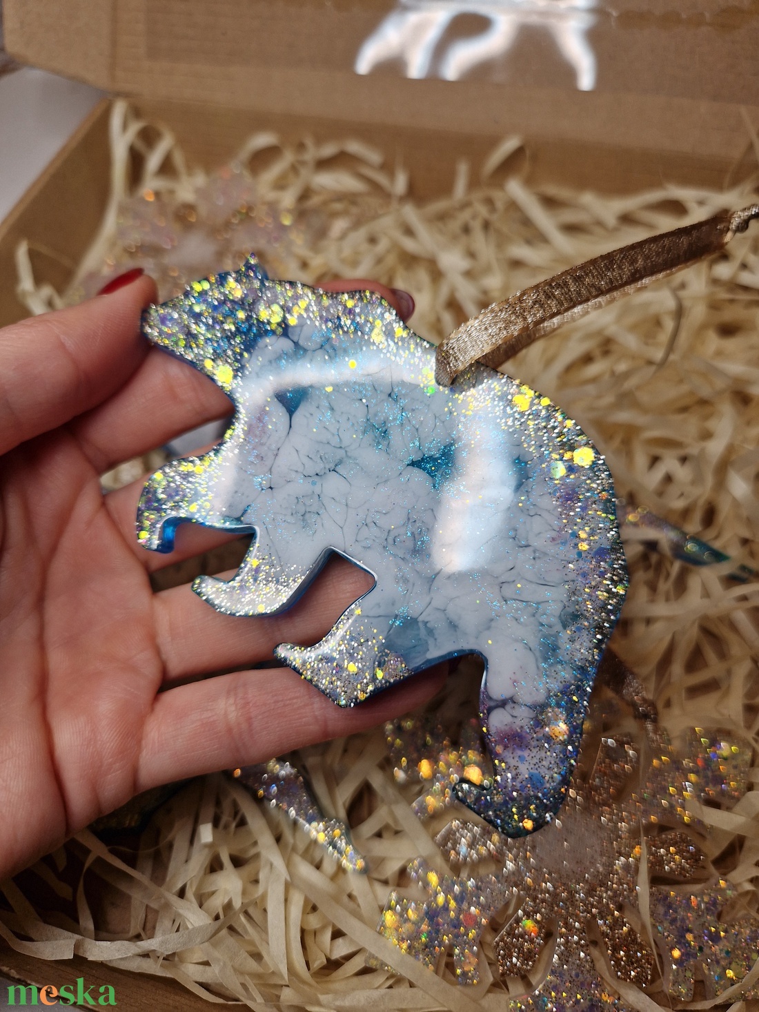 Mesés karácsonyfadísz szett 7db-os - karácsony - karácsonyi lakásdekoráció - karácsonyfadíszek - Meska.hu