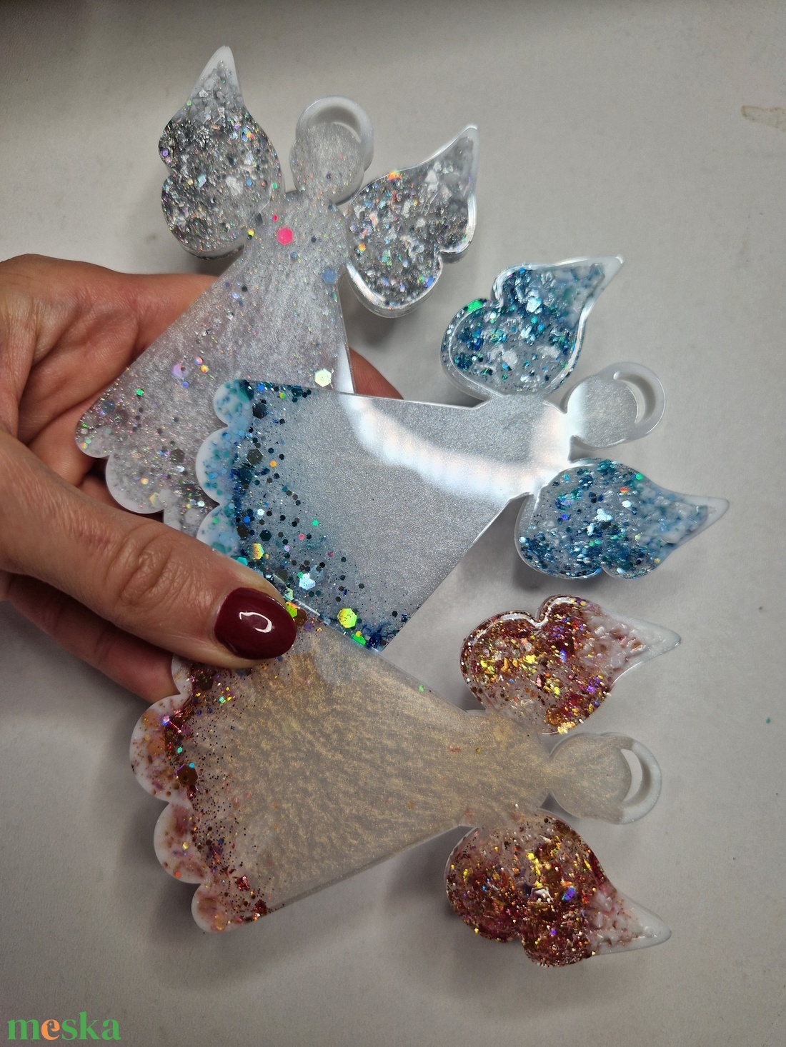 2db angyal karácsonyfadísz  - karácsony - karácsonyi lakásdekoráció - karácsonyfadíszek - Meska.hu