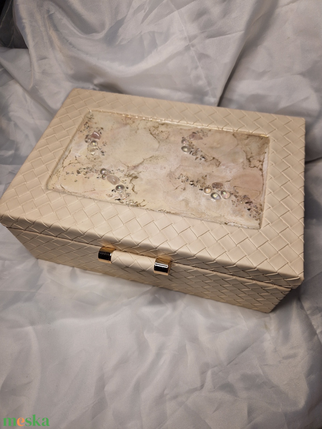 Ékszertartó doboz ásványokkal  - ékszer - ékszertartó - ékszerdoboz - Meska.hu