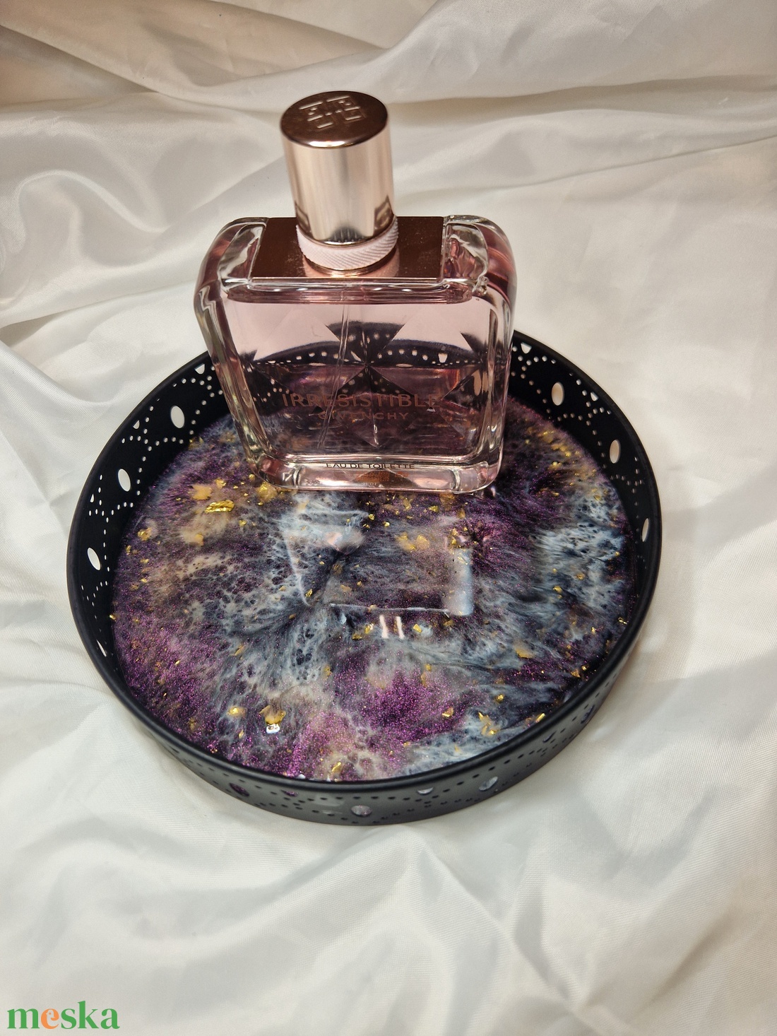 Galaxy hatású tálca  - ékszer - ékszertartó - ékszerdoboz - Meska.hu