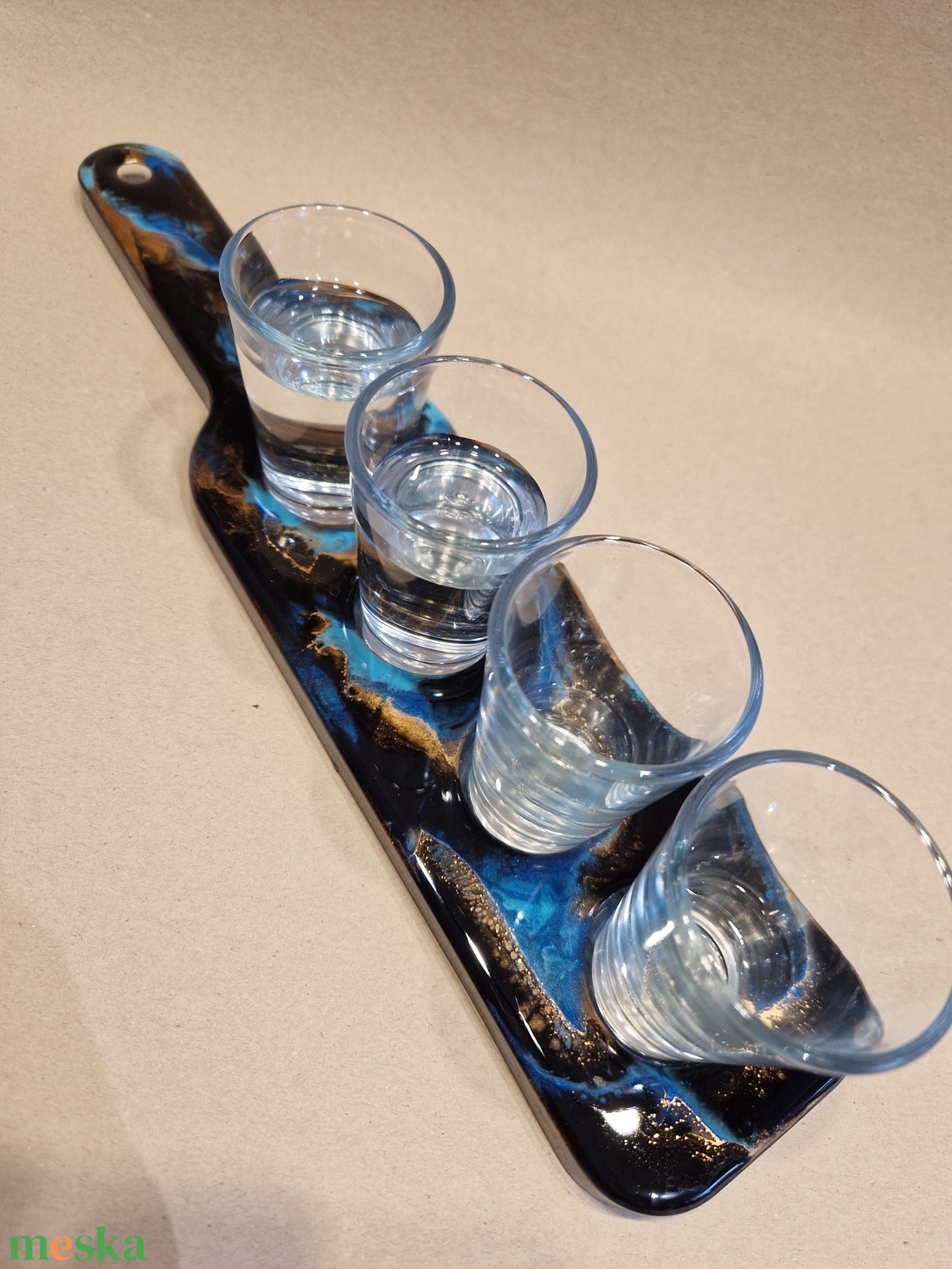 Feles pohár kínáló tálca - otthon & életmód - konyhafelszerelés, tálalás - tálalás - tálca - Meska.hu