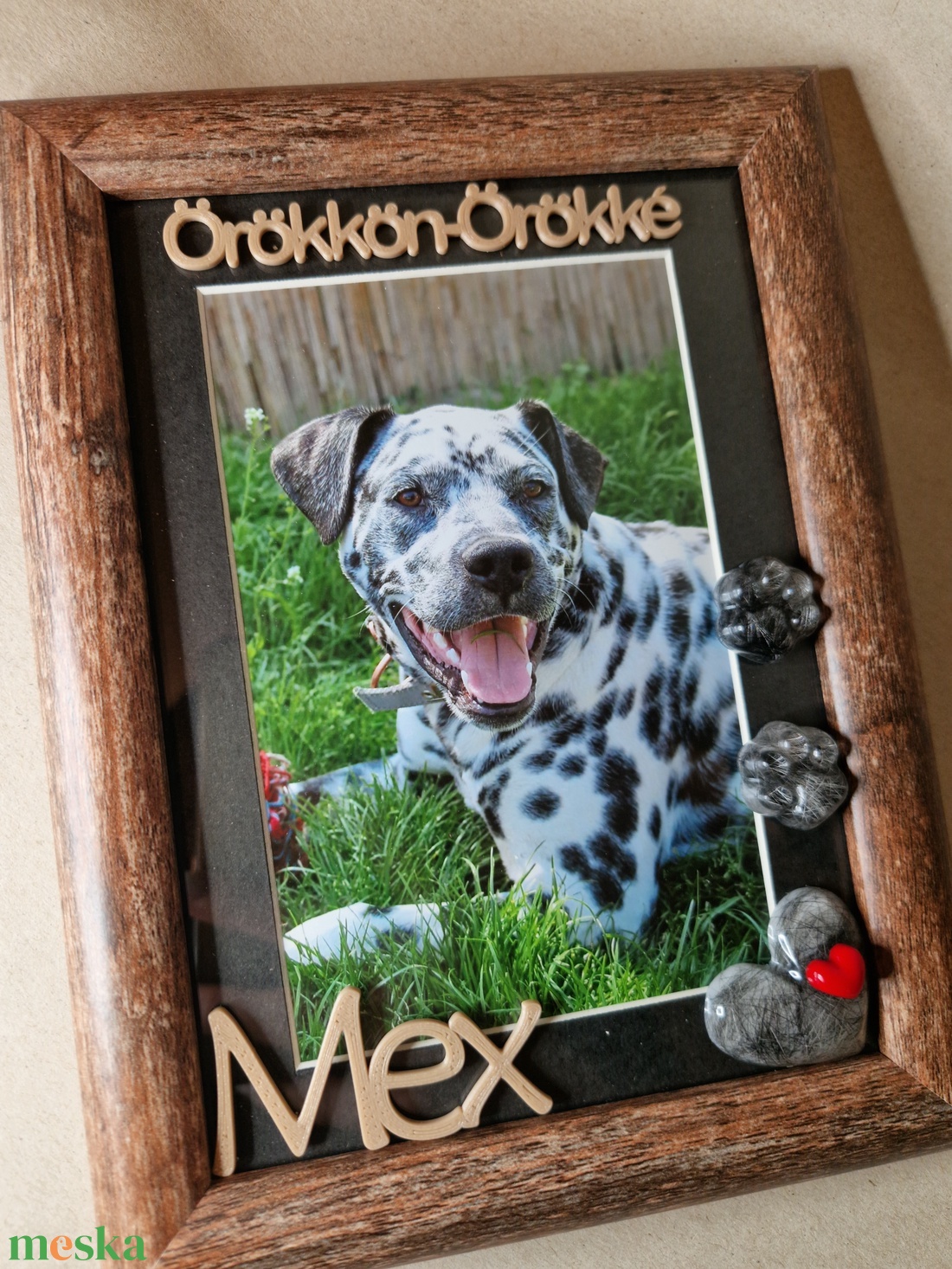 Fa mintás emlékőrző képkeret szőrtinccsel - baba - mama - babaemlékek - baba emlékőrző - Meska.hu