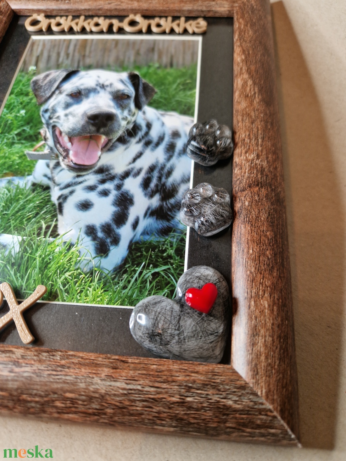 Fa mintás emlékőrző képkeret szőrtinccsel - baba - mama - babaemlékek - baba emlékőrző - Meska.hu