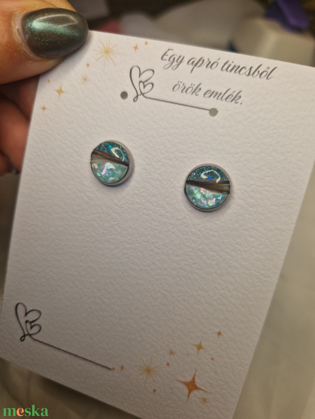 Hajtincses emlékőrző nemesacél fülbevaló  - ékszer - fülbevaló - fülékszer - Meska.hu