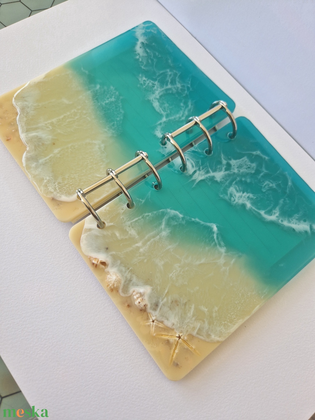 A7 epoxy notesz tengerhatású  - otthon & életmód - papír, írószer - könyv- és füzetborító - Meska.hu