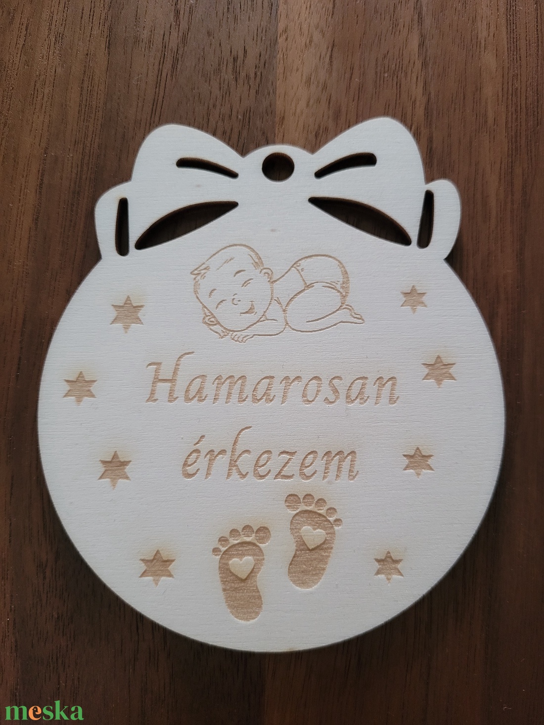 Hamarosan érkezem karácsonyfadísz - karácsony - karácsonyi lakásdekoráció - karácsonyfadíszek - Meska.hu