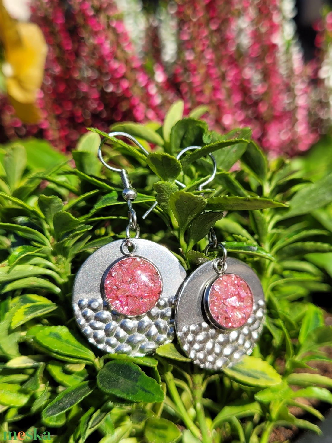 Epoxy fülbevaló - ékszer - fülbevaló - lógó fülbevaló - Meska.hu