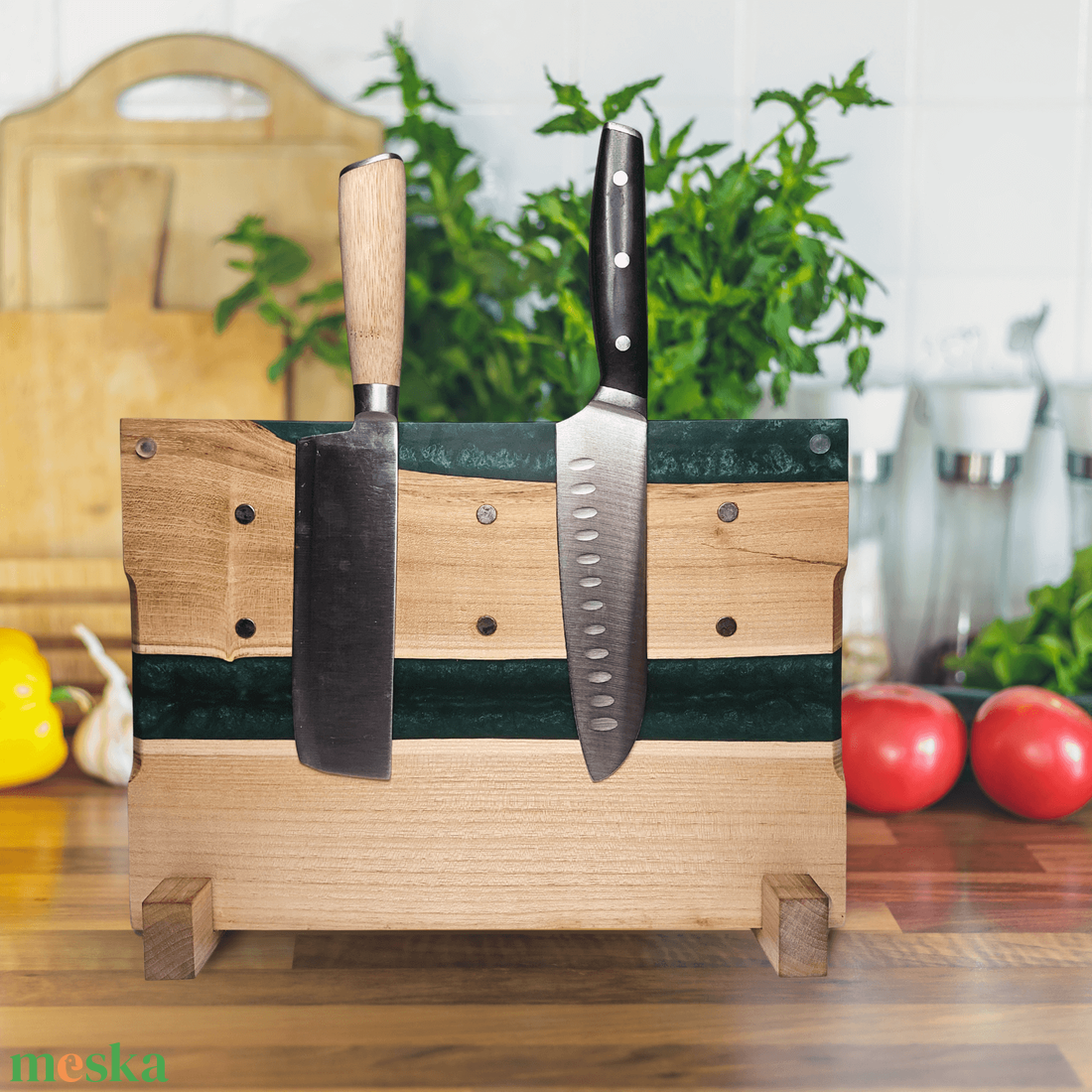 3 az 1-ben prémium vágódeszka, késtartó és tálaló egyben zöld - otthon & életmód - konyhafelszerelés, tálalás - sütés, főzés - vágódeszka - Meska.hu 3 az 1-ben prémium vágódeszka, késtartó és tálaló egyben zöld - otthon & életmód - konyhafelszerelés, tálalás - sütés, főzés - vágódeszka - Meska.hu