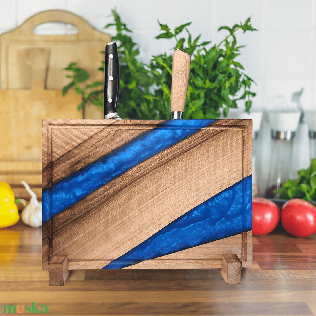 3 az 1-ben prémium vágódeszka, késtartó és tálaló egyben kék - otthon & életmód - konyhafelszerelés, tálalás - sütés, főzés - vágódeszka - Meska.hu 3 az 1-ben prémium vágódeszka, késtartó és tálaló egyben kék - otthon & életmód - konyhafelszerelés, tálalás - sütés, főzés - vágódeszka - Meska.hu