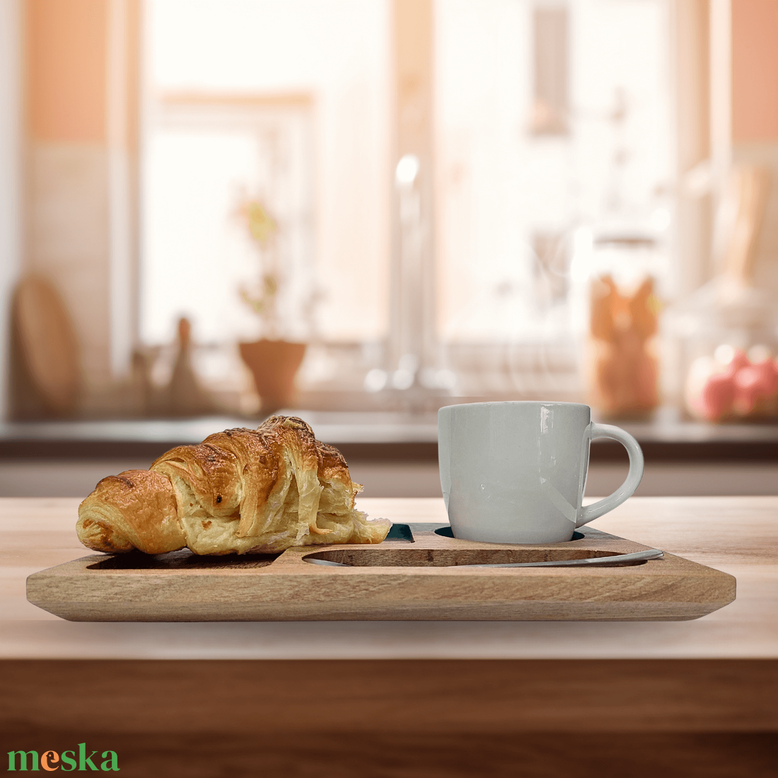 Diófa reggelizőtálca - zöld - otthon & életmód - konyhafelszerelés, tálalás - tálalás - tálca - Meska.hu