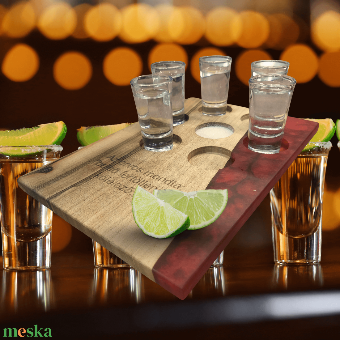 Diófa reggelizőtálca - piros - otthon & életmód - konyhafelszerelés, tálalás - tálalás - tálca - Meska.hu