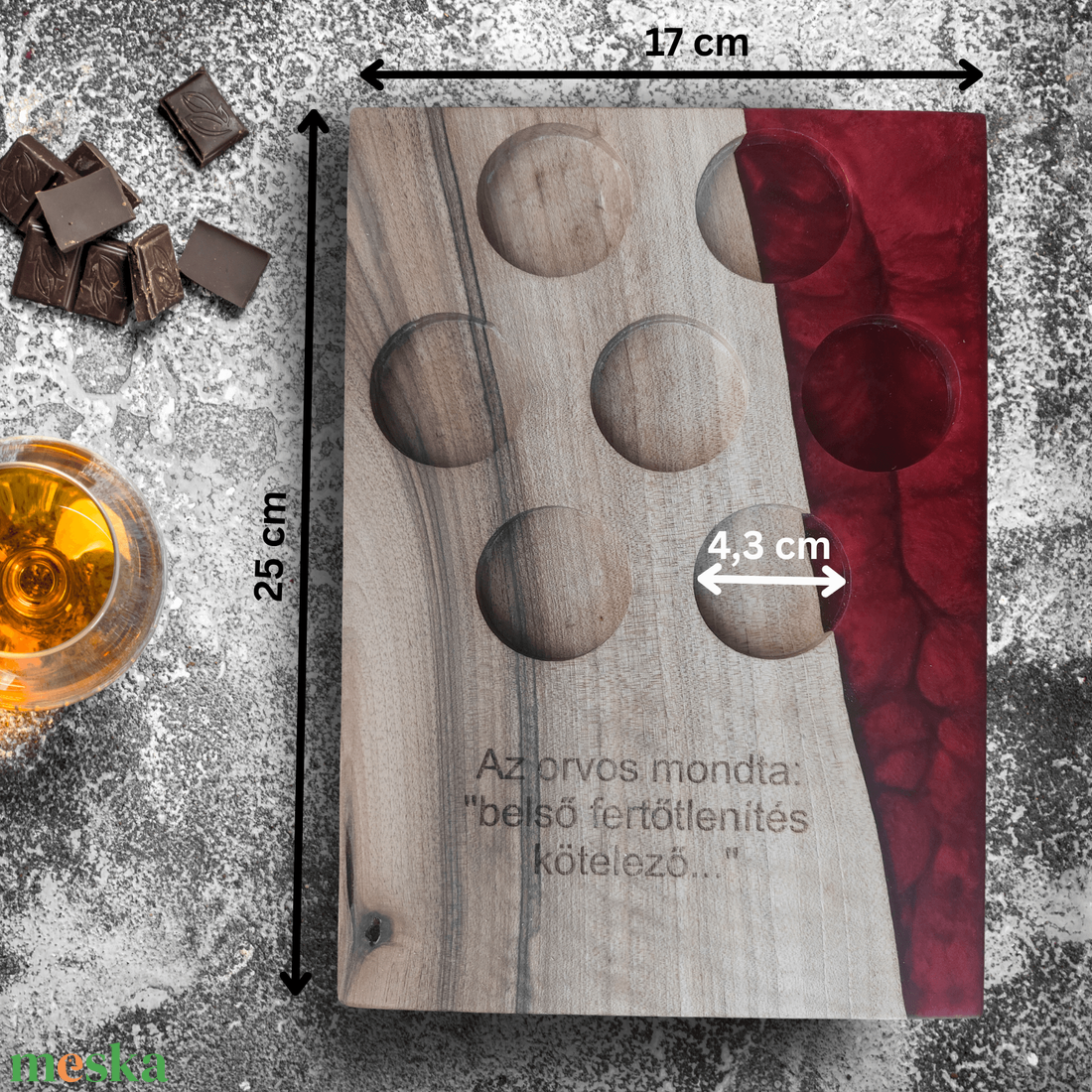 Diófa reggelizőtálca - piros - otthon & életmód - konyhafelszerelés, tálalás - tálalás - tálca - Meska.hu