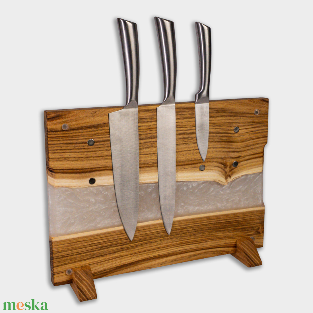 Akácfa vágódeszka - fehér - otthon & életmód - konyhafelszerelés, tálalás - sütés, főzés - vágódeszka - Meska.hu