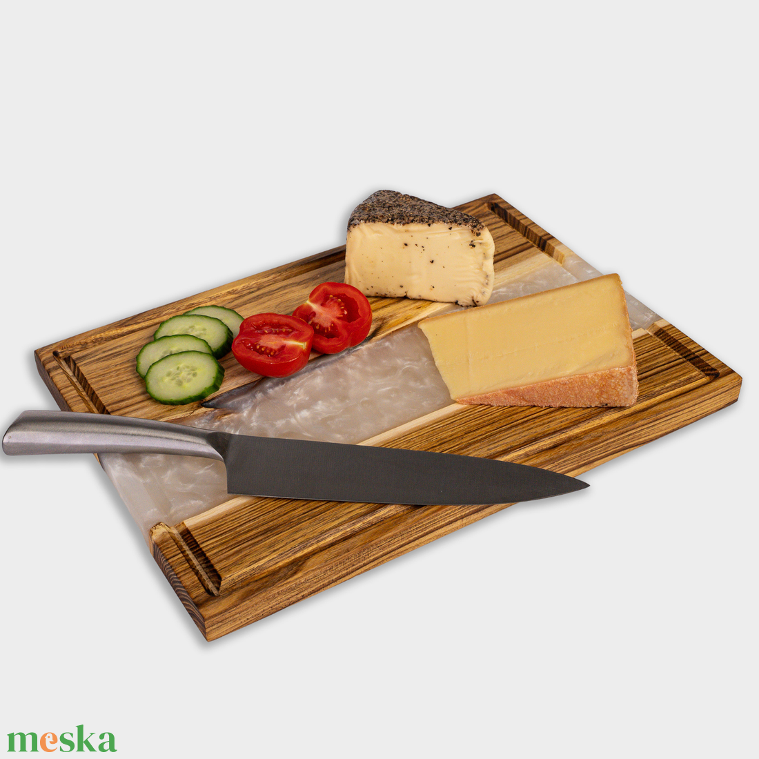 Akácfa vágódeszka - fehér - otthon & életmód - konyhafelszerelés, tálalás - sütés, főzés - vágódeszka - Meska.hu