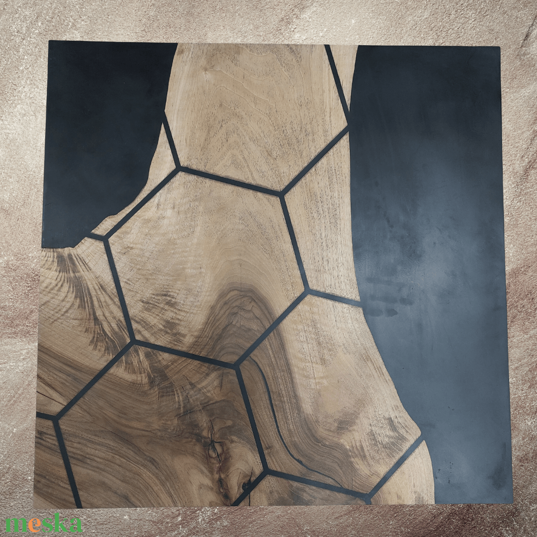 Diófa és epoxi dohányzóasztal - otthon & életmód - bútor - asztal - Meska.hu