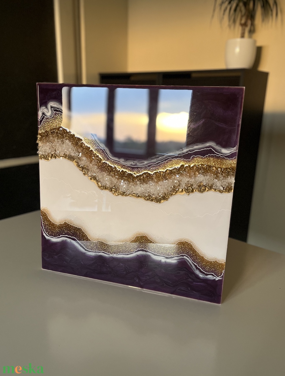 geóda jellegű epoxi festmény - művészet - festmény - festmény vegyes technika - Meska.hu