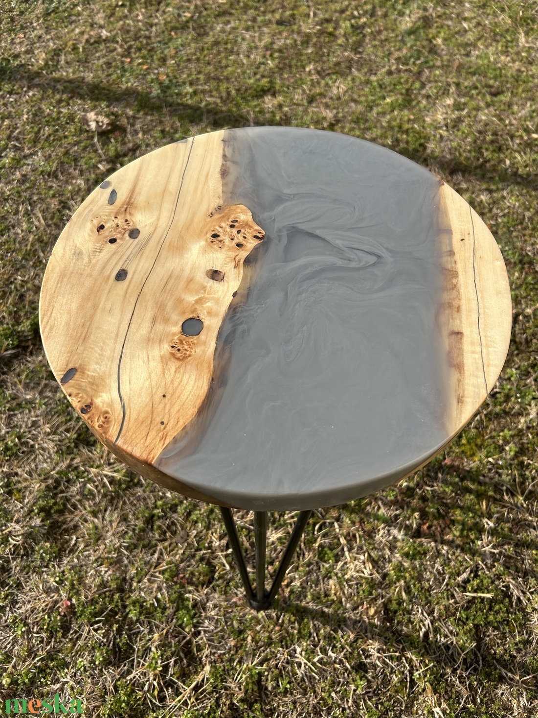 Epoxy kör asztal - otthon & életmód - bútor - asztal - Meska.hu