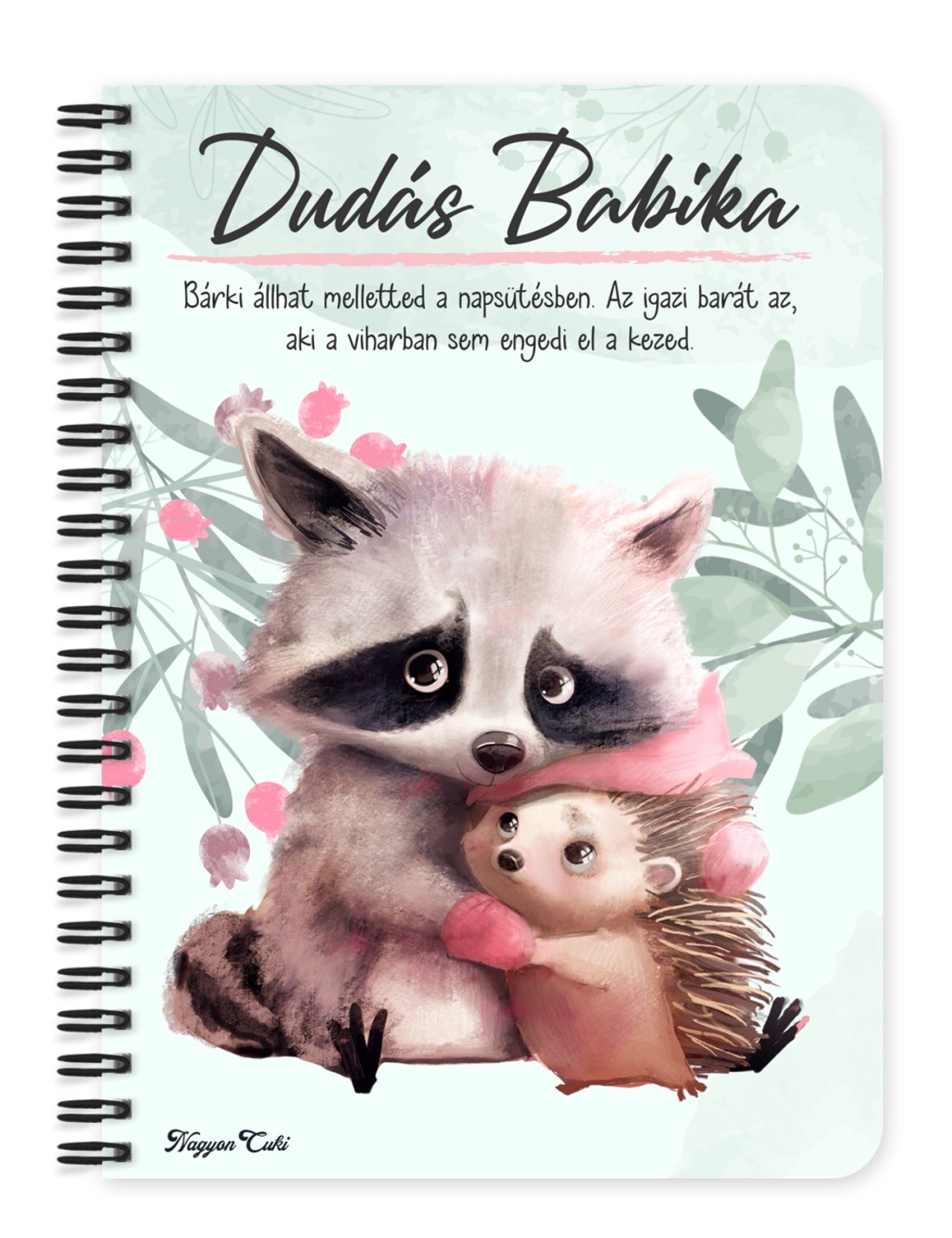 Személyre szabható - A legcukibb mosómaci és sünike mintás A6-os füzet - otthon & életmód - papír, írószer - jegyzetfüzet & napló - Meska.hu