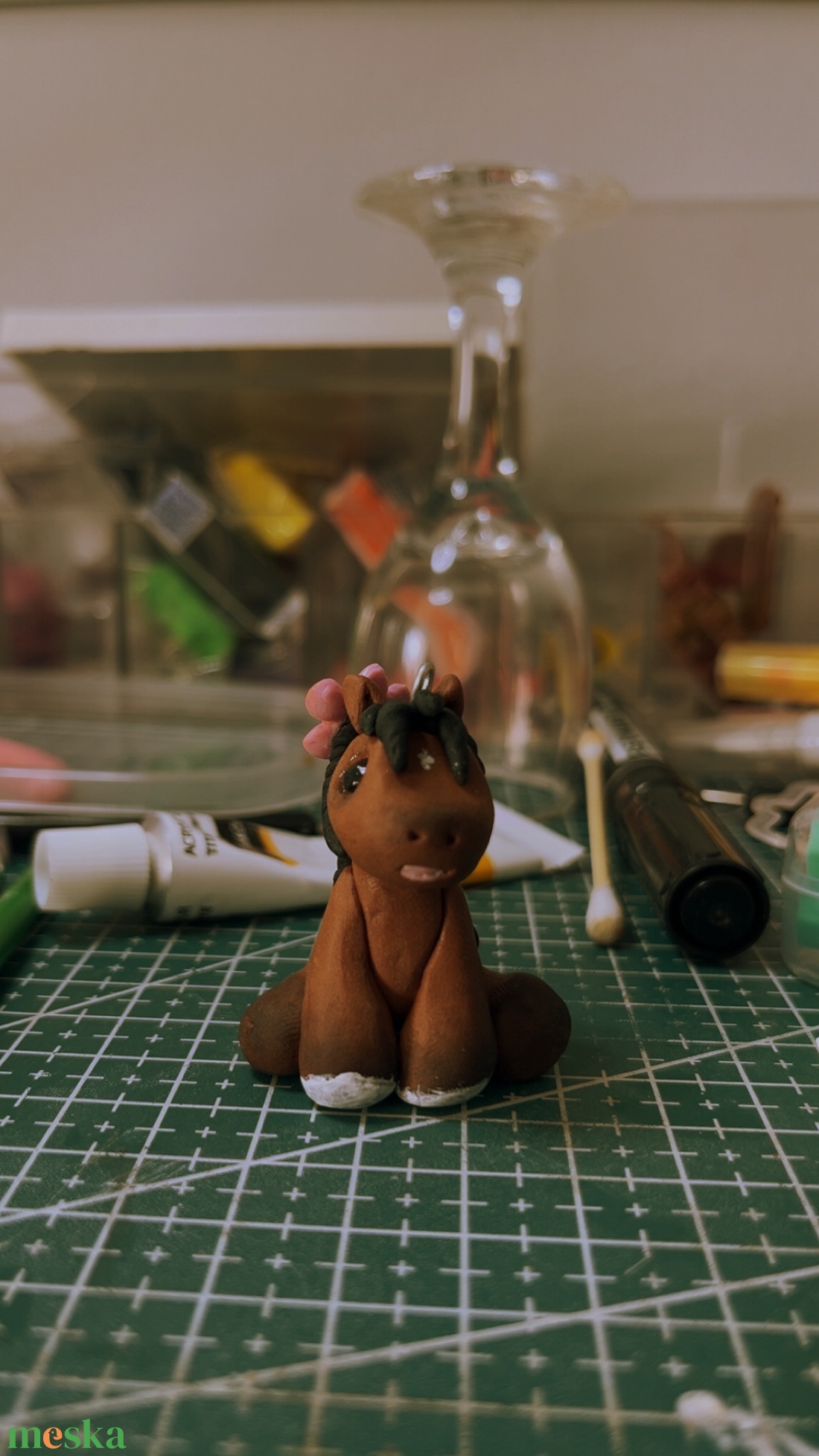 Virágos lovacska kulcstartó - táska & tok - kulcstartó & táskadísz - kulcstartó - Meska.hu