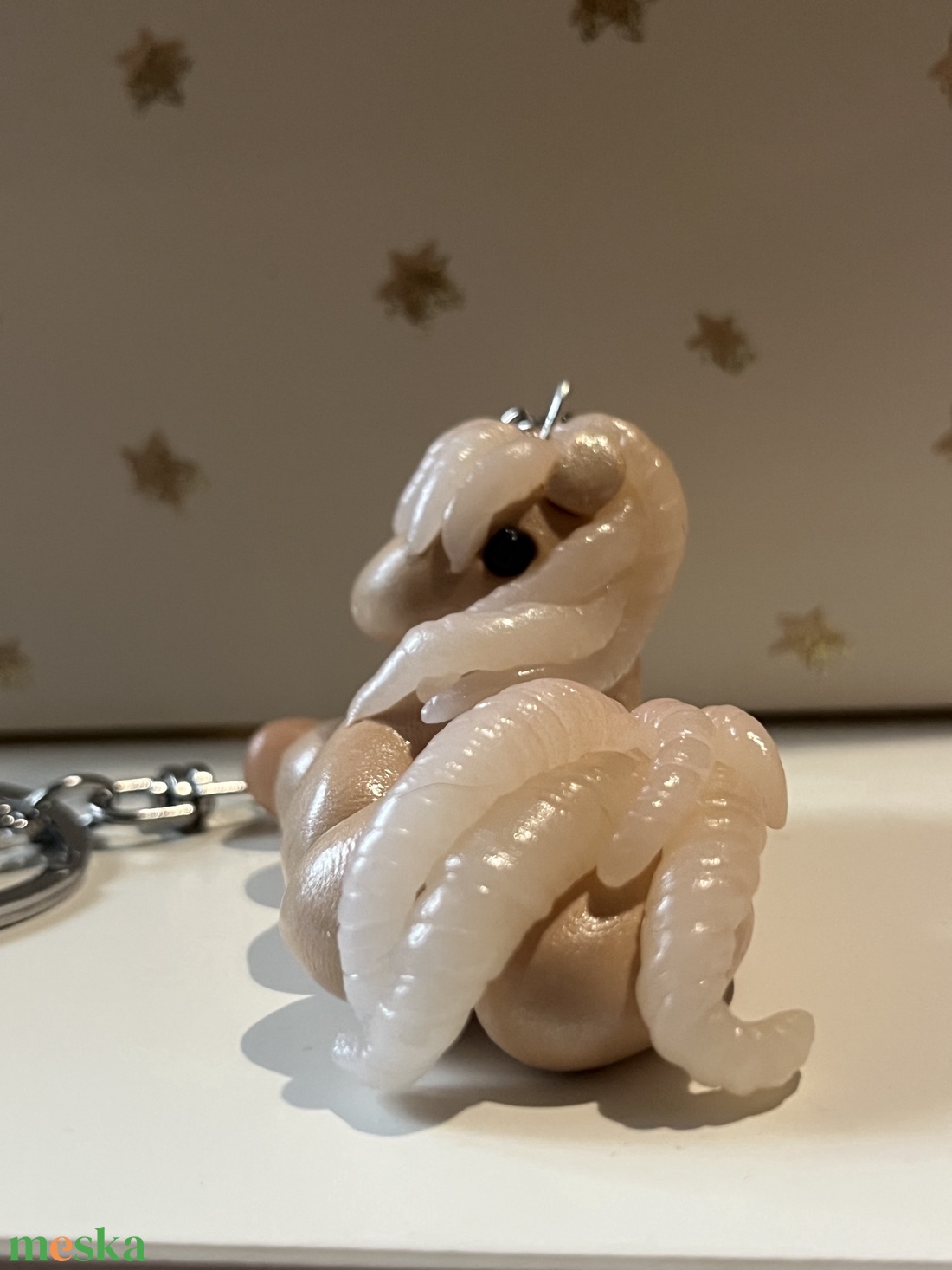 Ásvány kollekció - Holdkő lovacska - táska & tok - kulcstartó & táskadísz - kulcstartó - Meska.hu