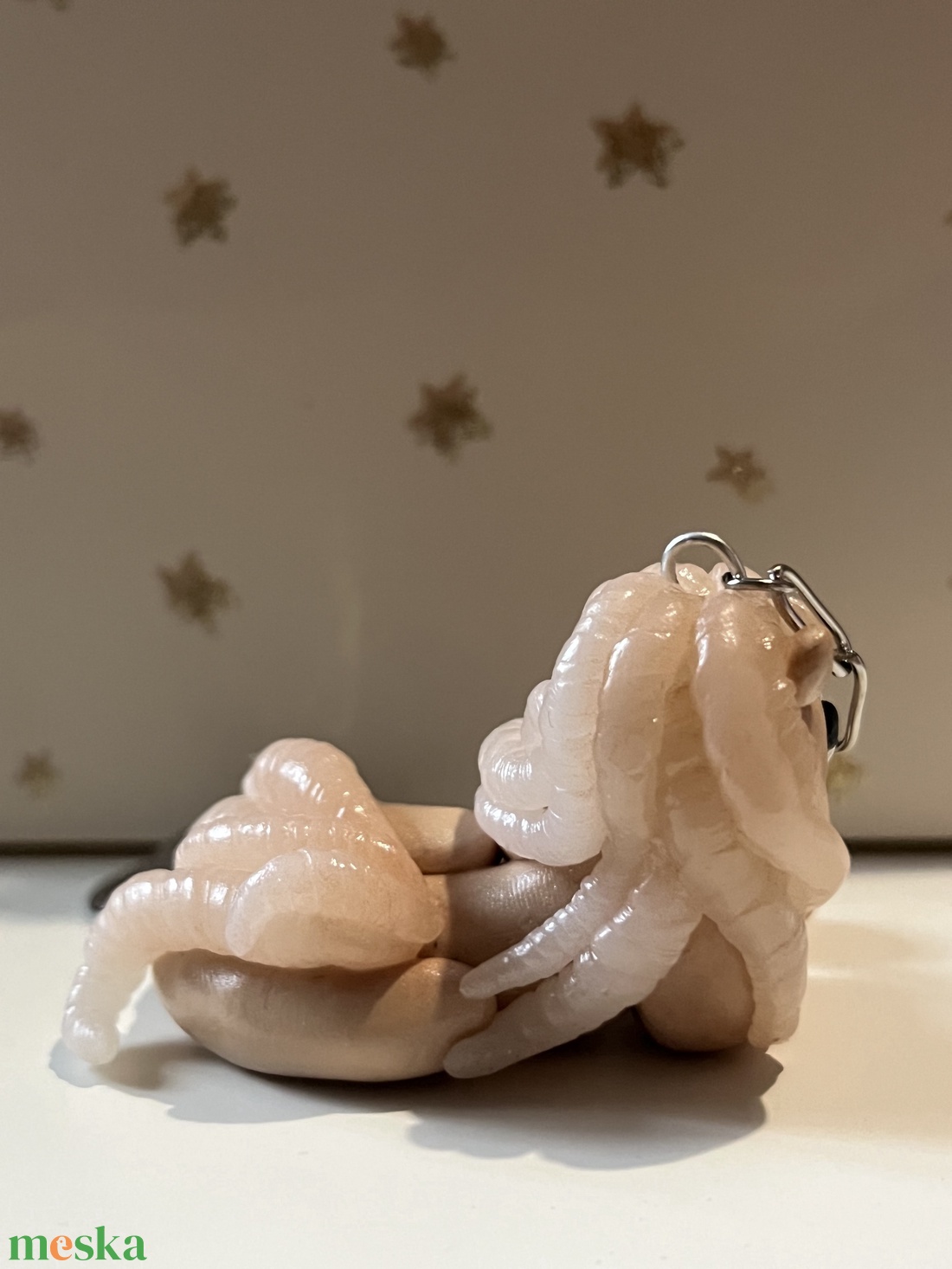 Ásvány kollekció - Holdkő lovacska - táska & tok - kulcstartó & táskadísz - kulcstartó - Meska.hu