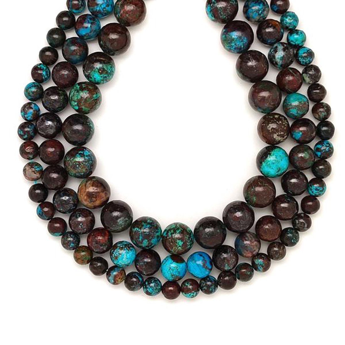 Krizokolla golyó AB 6-7mm  ékszerkészítő alapanyag (füzér) - kellékek & szerszámok - ásvány alapanyag - ásványfüzér - Meska.hu