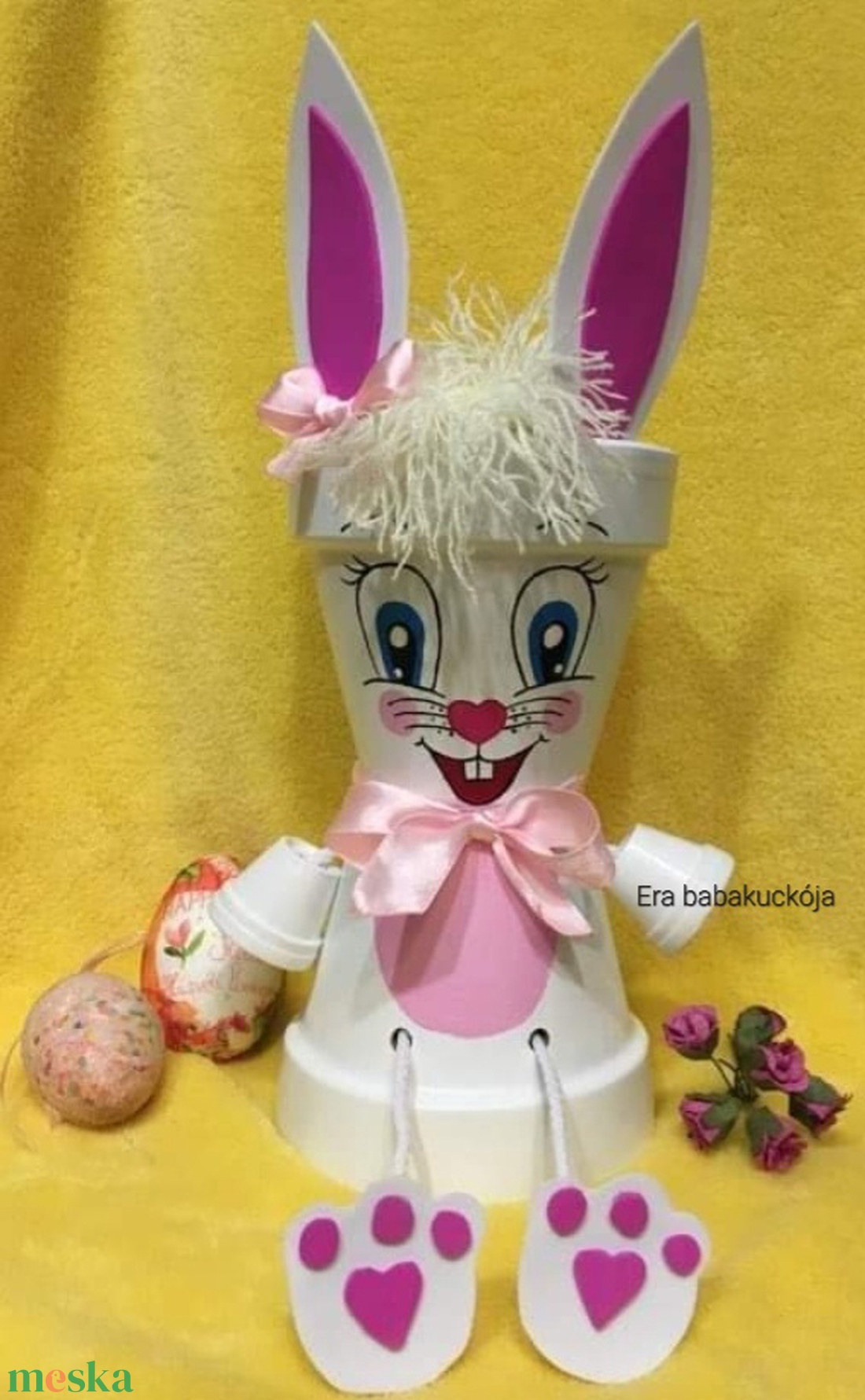 Cserép nyuszi - otthon & életmód - dekoráció - Meska.hu