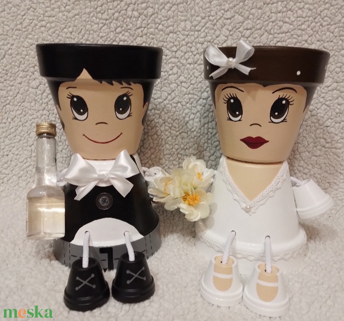 Menyasszony és vőlegény - otthon & életmód - dekoráció - virágdísz és tartó - cserép & kaspó - Meska.hu