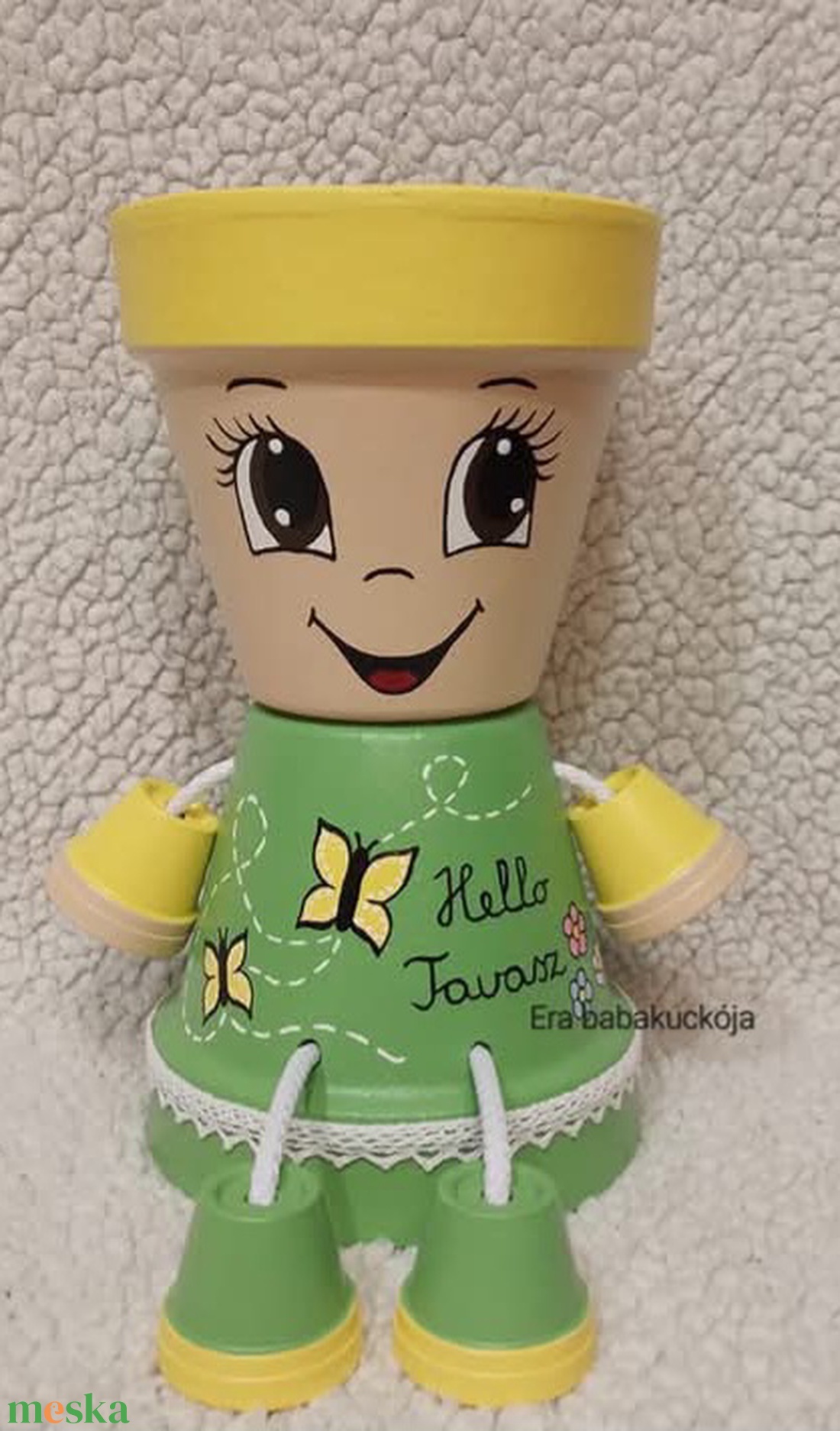 Tavaszi baba - otthon & életmód - dekoráció - virágdísz és tartó - cserép & kaspó - Meska.hu Tavaszi baba - otthon & életmód - dekoráció - virágdísz és tartó - cserép & kaspó - Meska.hu