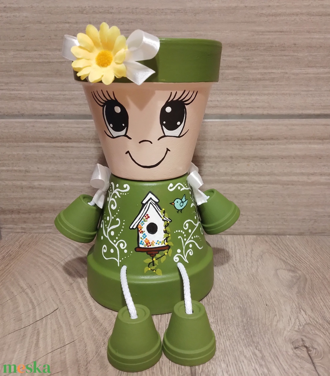 Lara - otthon & életmód - ház & kert - cserépbaba - Meska.hu