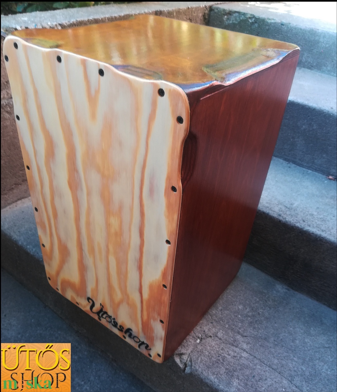 Állítható húros (finomhangolható) cajon dob - könyv & zene - hangszer & hangszertok - Meska.hu