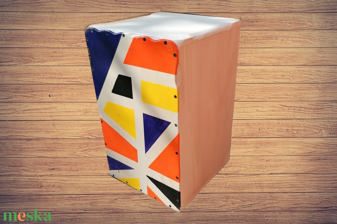 Colormix cajon dob ütős hangszer vegyes színű festett ütőlappal - könyv & zene - hangszer & hangszertok - Meska.hu
