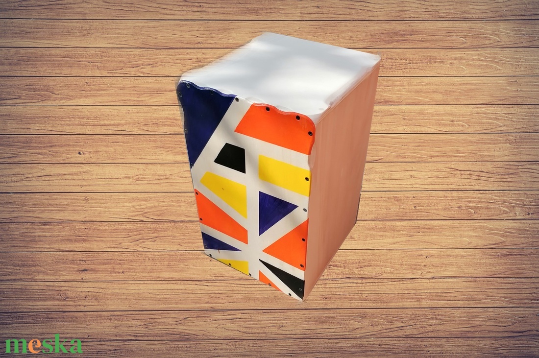 Colormix cajon dob ütős hangszer vegyes színű festett ütőlappal - könyv & zene - hangszer & hangszertok - Meska.hu