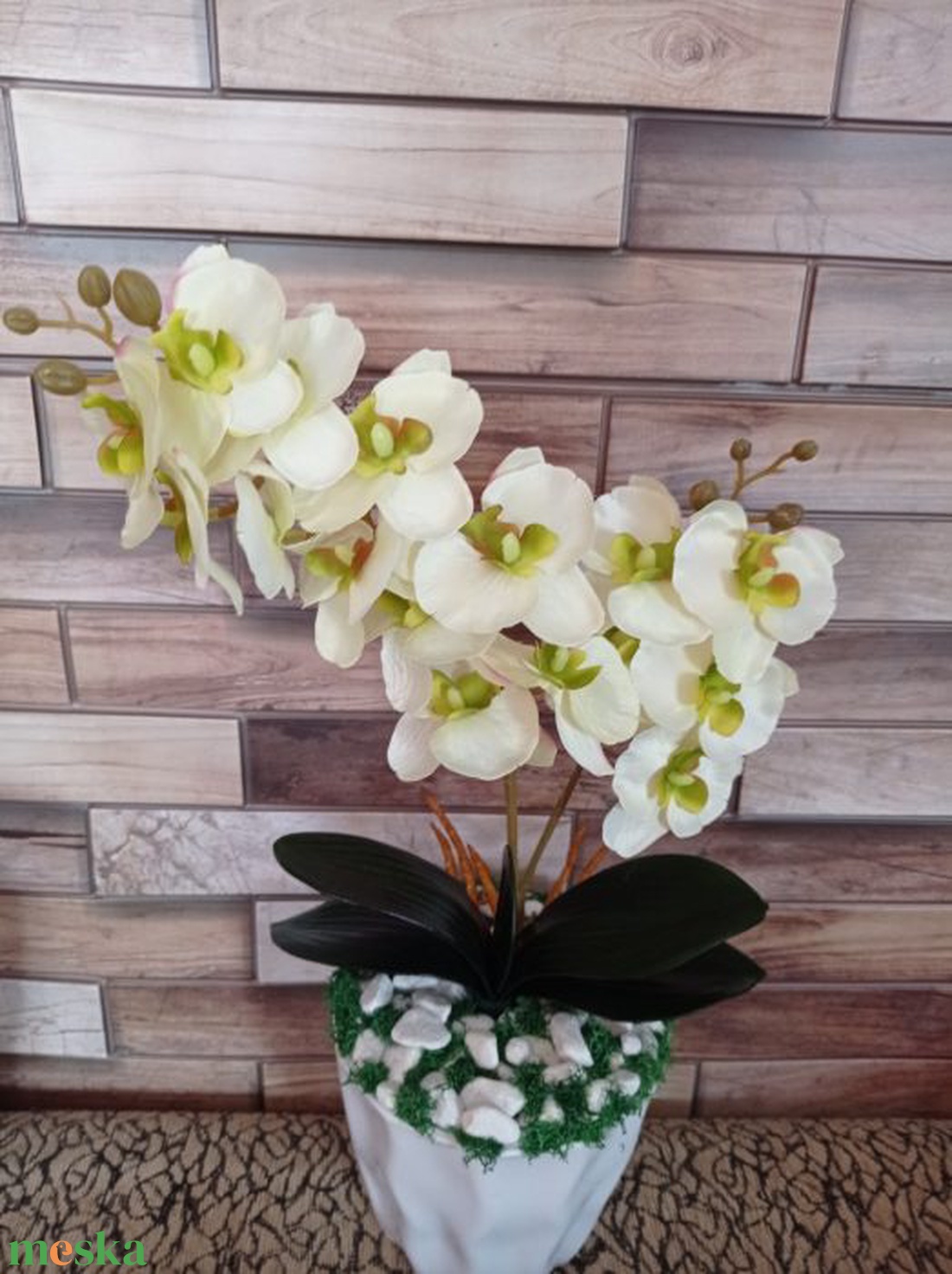 Orchidea fehér kaspóban asztaldísz tavaszi dekoráció műnövény selyemvirág - krém/zöld - otthon & életmód - dekoráció - virágdísz és tartó - csokor & virágdísz - Meska.hu Orchidea fehér kaspóban asztaldísz tavaszi dekoráció műnövény selyemvirág - krém/zöld - otthon & életmód - dekoráció - virágdísz és tartó - csokor & virágdísz - Meska.hu