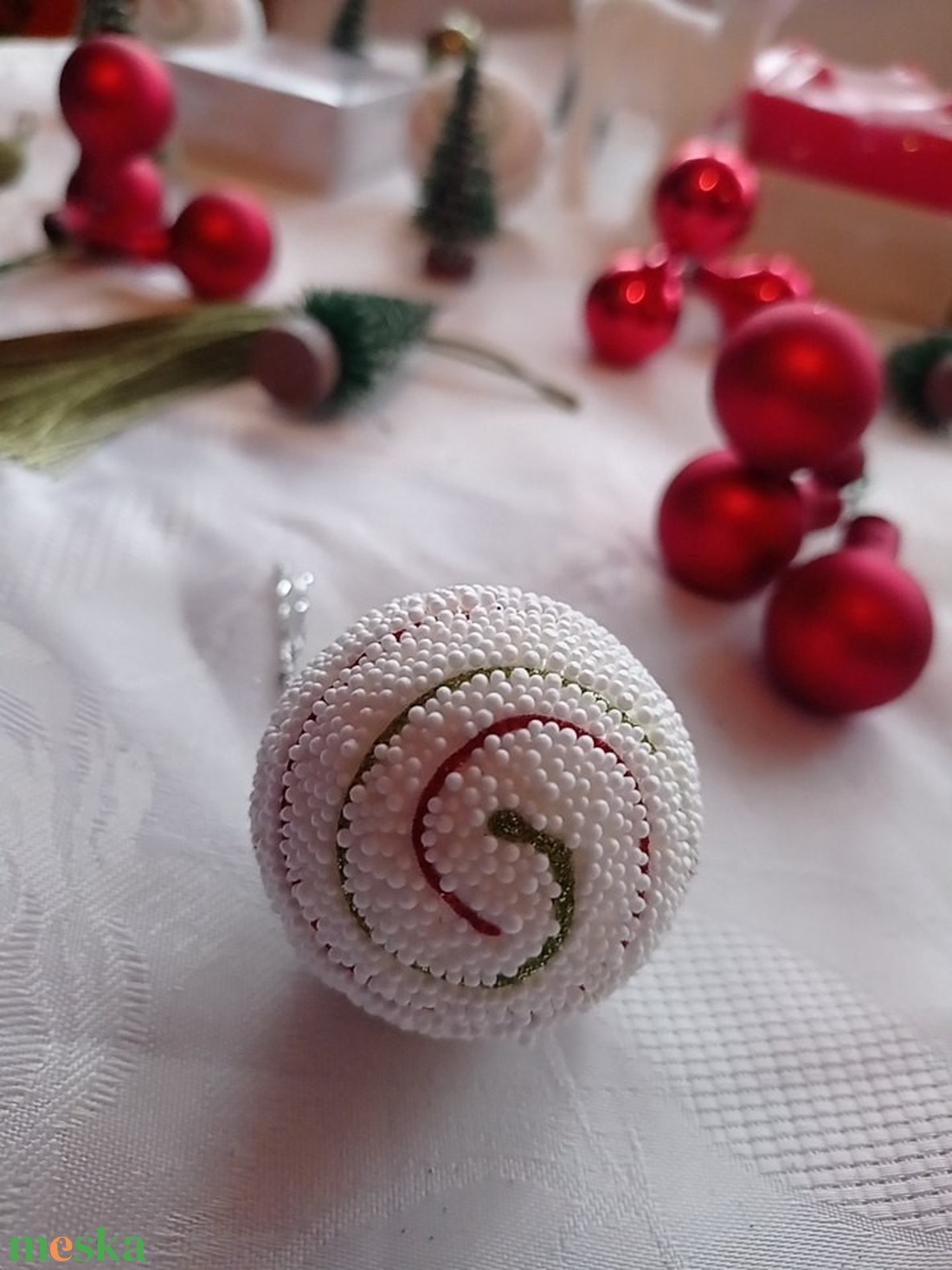 KARÁCSONYI DIY DEKOR SZETT - PIROS/FEHÉR/ZÖLD - kellékek & szerszámok - dekorációs kellékek - egyéb kellékek - Meska.hu