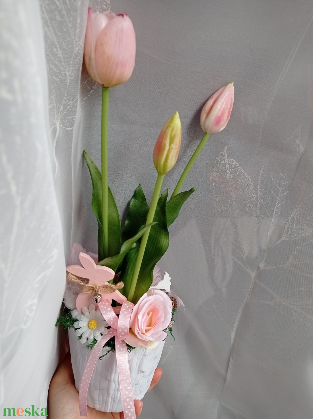 Húsvéti tulipános asztaldísz nyuszival tavaszi dekoráció - otthon & életmód - dekoráció - asztal és polc dekoráció - asztaldísz - Meska.hu Húsvéti tulipános asztaldísz nyuszival tavaszi dekoráció - otthon & életmód - dekoráció - asztal és polc dekoráció - asztaldísz - Meska.hu