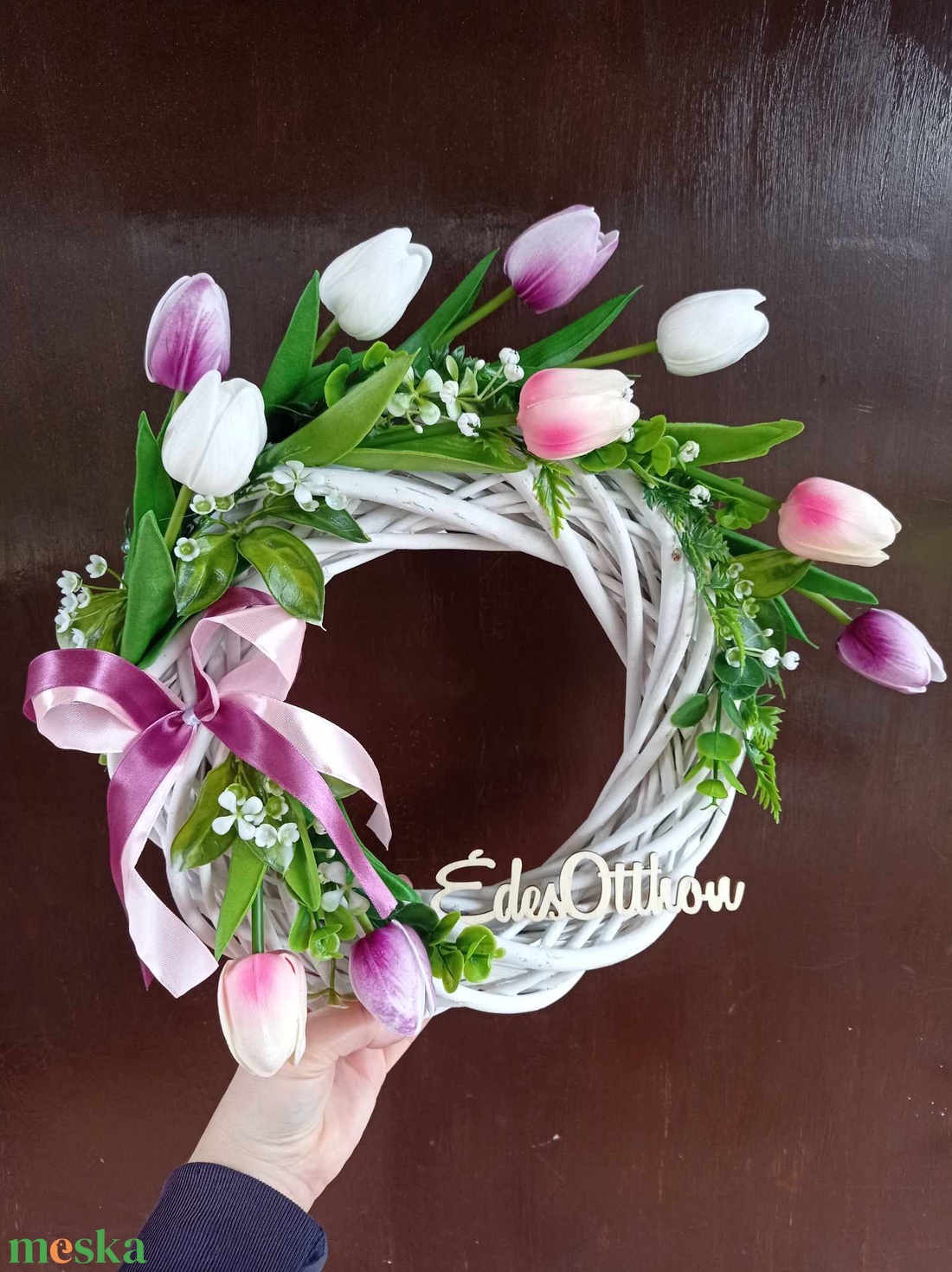 Tavaszi tulipános ajtódísz felirattal - otthon & életmód - dekoráció - ajtó- és ablak dekoráció - ajtódísz & kopogtató - Meska.hu Tavaszi tulipános ajtódísz felirattal - otthon & életmód - dekoráció - ajtó- és ablak dekoráció - ajtódísz & kopogtató - Meska.hu