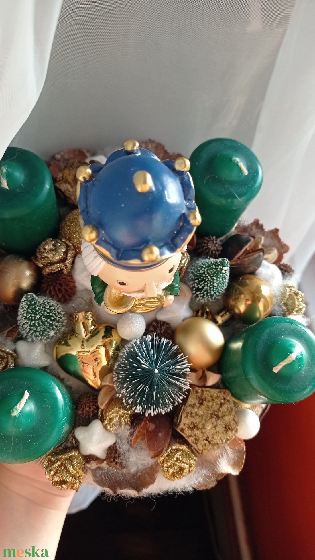 Diótörős adventi koszorú asztaldísz dekoráció - zöld/arany/bézs/fehér - karácsony - adventi díszek - adventi asztaldísz - Meska.hu Diótörős adventi koszorú asztaldísz dekoráció - zöld/arany/bézs/fehér - karácsony - adventi díszek - adventi asztaldísz - Meska.hu