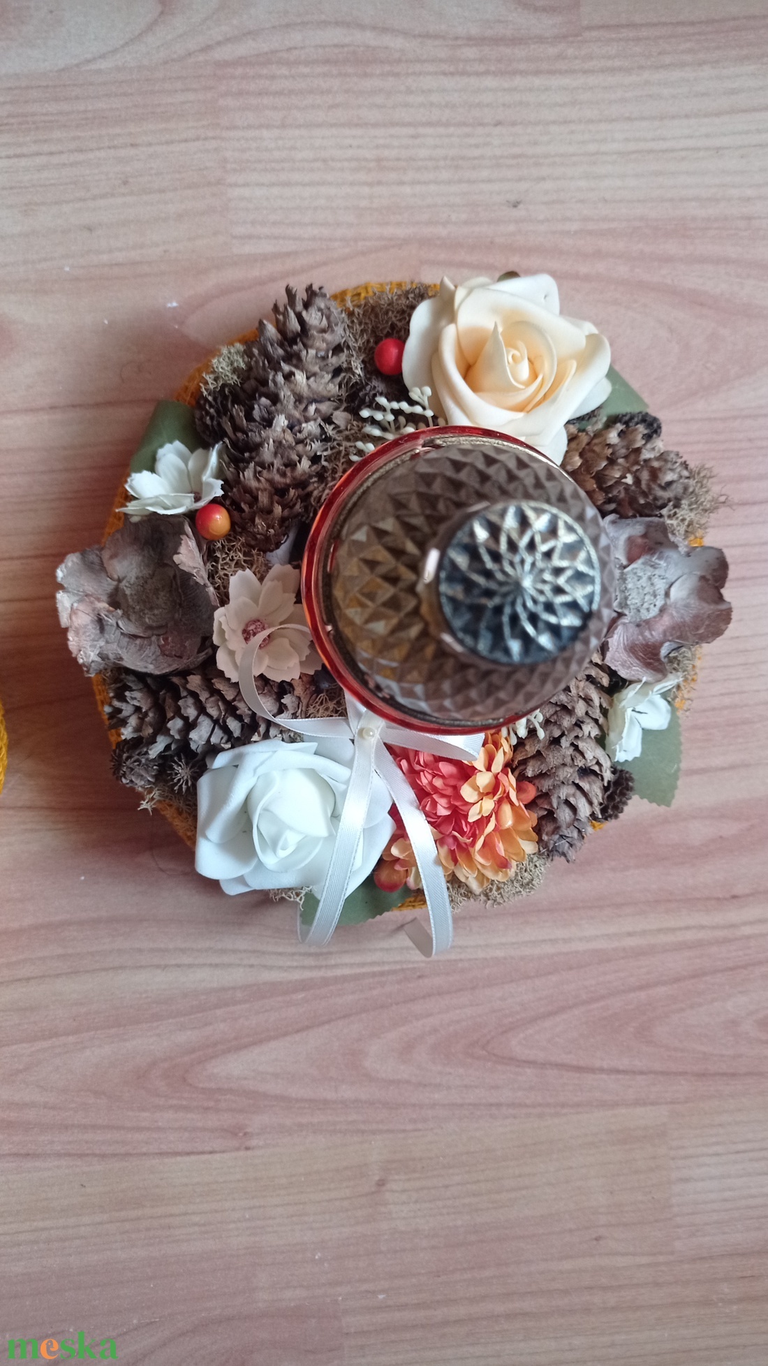 Mindenszenteki koszorú mécsessel 20 cm - narancs - otthon & életmód - vallás - temetkezési tárgy - sírkoszorú, kegyeleti koszorú - Meska.hu Mindenszenteki koszorú mécsessel 20 cm - narancs - otthon & életmód - vallás - temetkezési tárgy - sírkoszorú, kegyeleti koszorú - Meska.hu
