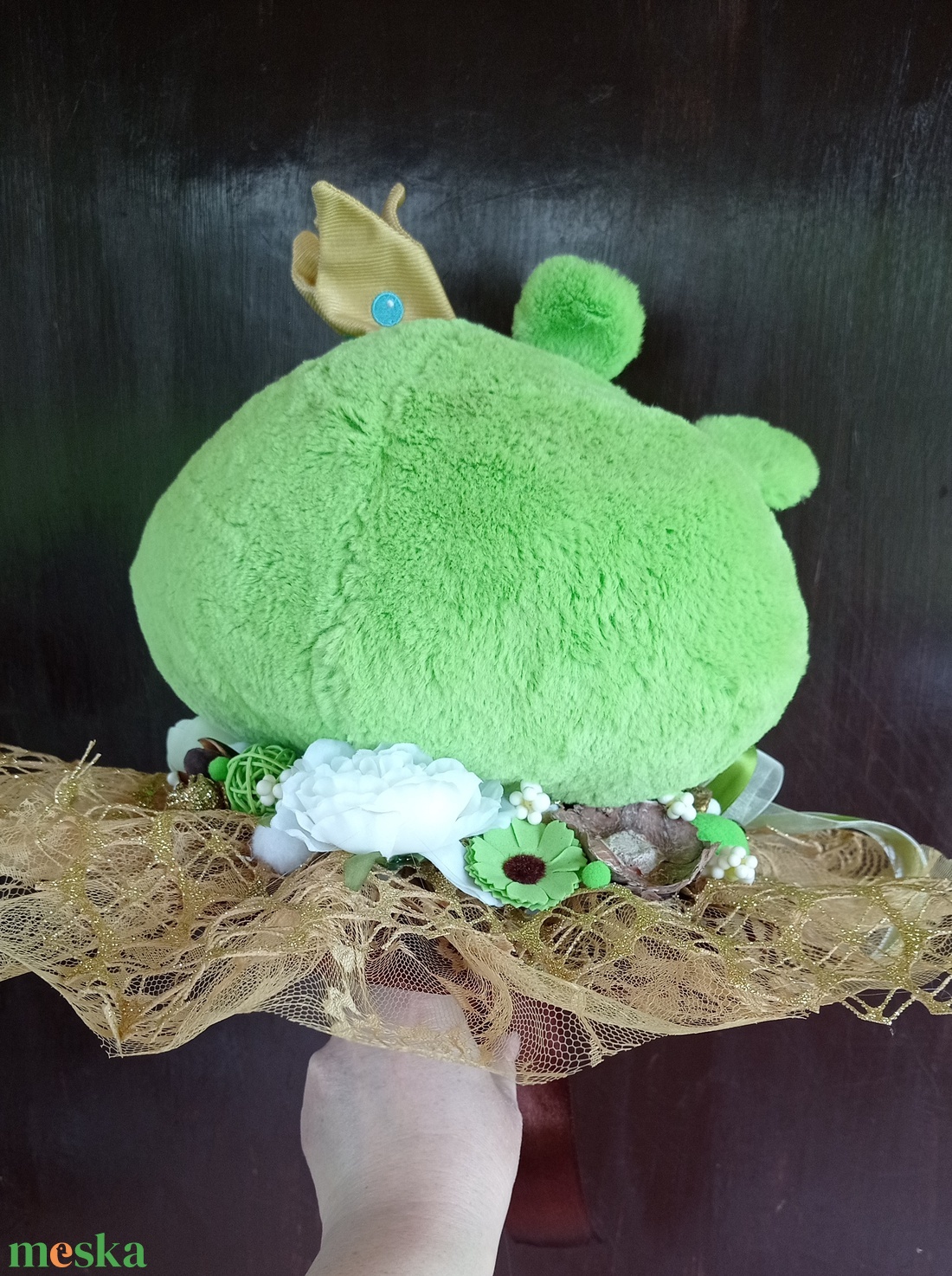 Angry Birds Malackirály plüss ballagási csokor - otthon & életmód - virágdekoráció - virágok - virágcsokor - Meska.hu