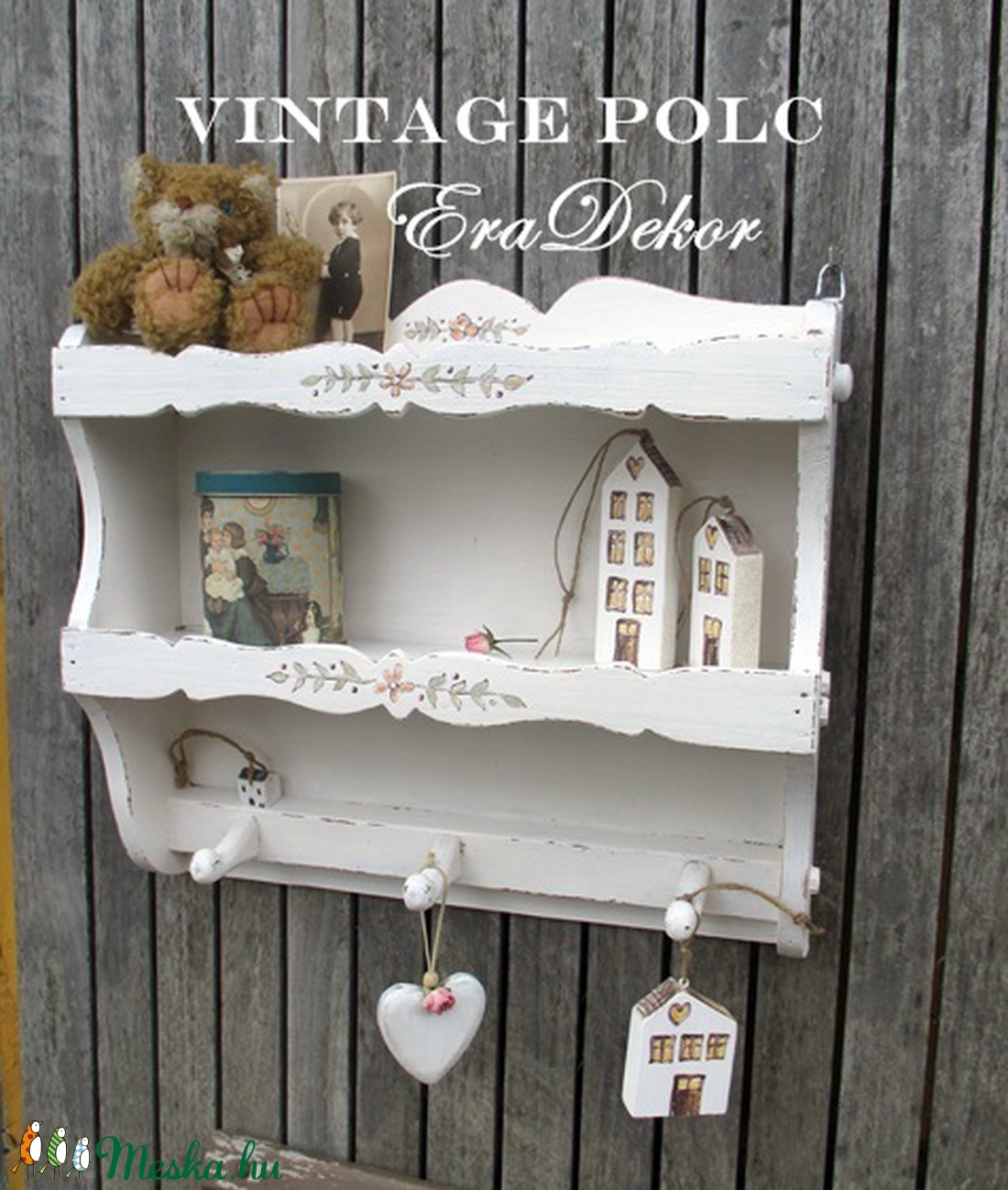 Fehér Vintage  polc -  - Meska.hu