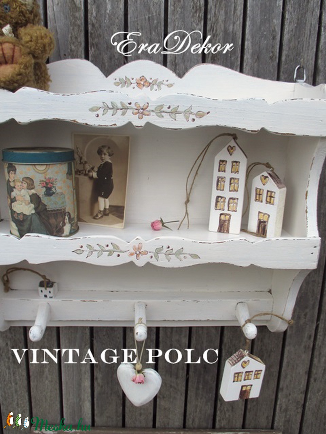 Fehér Vintage  polc -  - Meska.hu