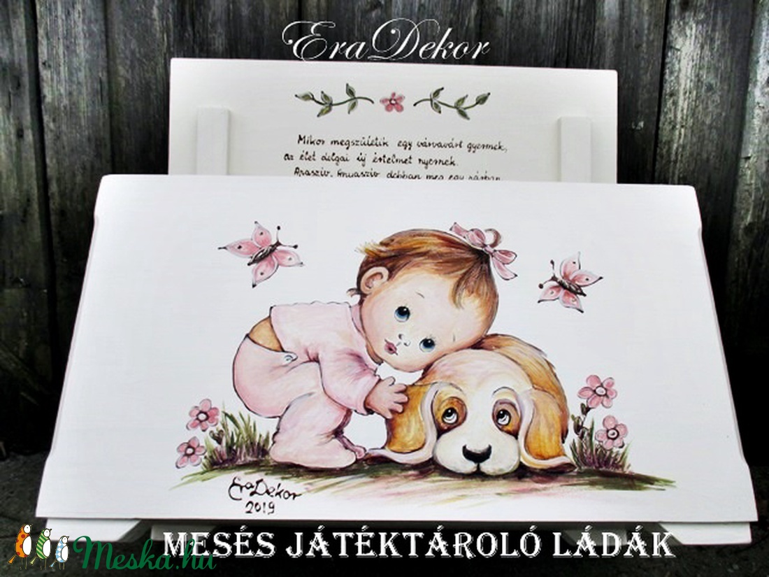 Mesés játéktároló láda kislányoknak - - Meska.hu Mesés játéktároló láda kislányoknak - - Meska.hu
