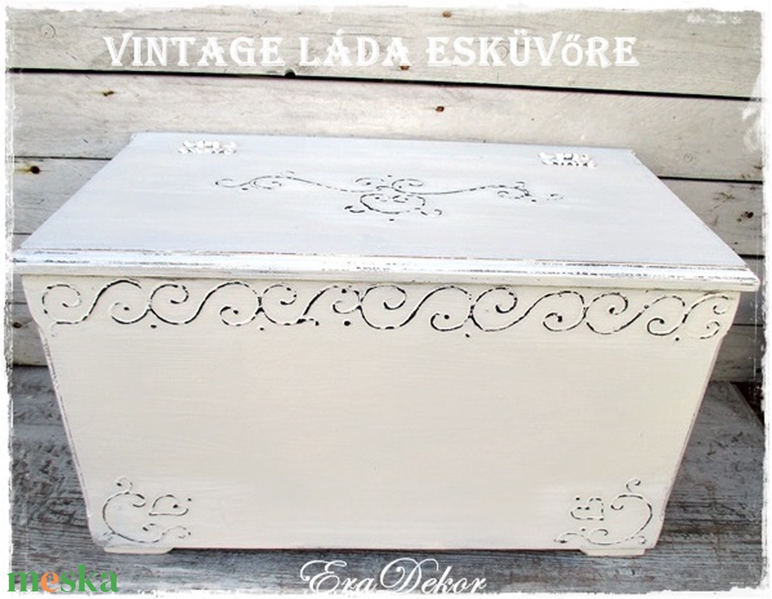 Antikolt fehér vintage láda - otthon & lakás - bútor - Meska.hu Antikolt fehér vintage láda - otthon & lakás - bútor - Meska.hu