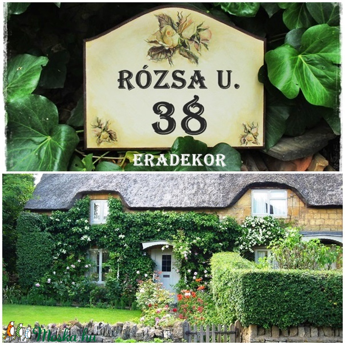Romantikus rózsás otthon - otthon & életmód - ház & kert - házszám - Meska.hu Romantikus rózsás otthon - otthon & életmód - ház & kert - házszám - Meska.hu