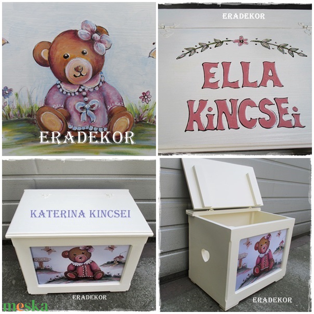 Macis láda kislányoknak - játék & sport - keresztelőajándékok - Meska.hu Macis láda kislányoknak - játék & sport - keresztelőajándékok - Meska.hu